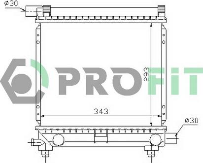 Profit PR 3524A1 - Radiator, engine cooling autospares.lv