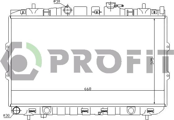 Profit PR 2910A9 - Radiator, engine cooling autospares.lv