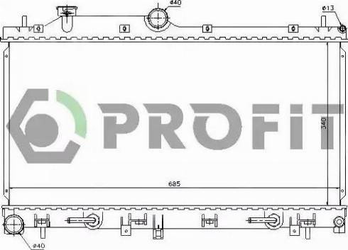 Profit PR 2910A2 - Radiator, engine cooling autospares.lv