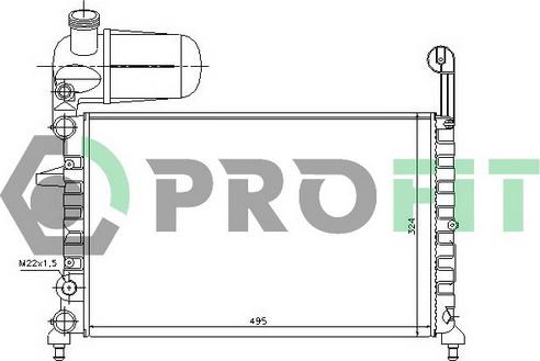 Profit PR 2410A1 - Radiator, engine cooling autospares.lv