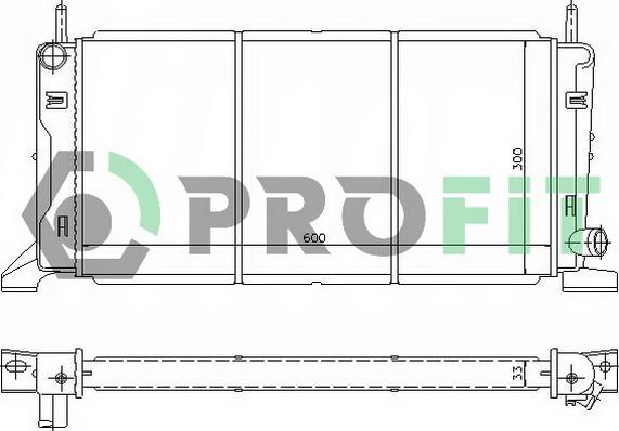 Profit PR 2545A1 - Radiator, engine cooling autospares.lv