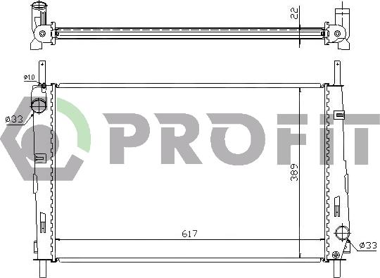 Profit PR 2567N1 - Radiator, engine cooling autospares.lv