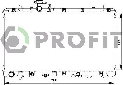 Profit PR 7052N1 - Radiator, engine cooling autospares.lv