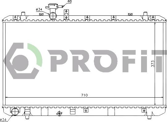 Profit PR 7052N2 - Radiator, engine cooling autospares.lv