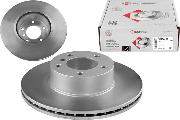 Protechnic PRD2744 - Brake Disc autospares.lv