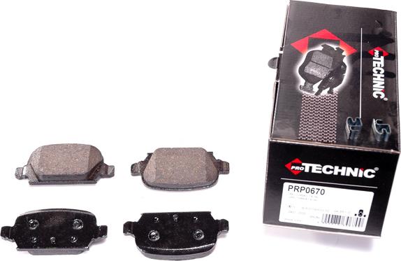 Protechnic PRP0670 - Brake Pad Set, disc brake autospares.lv