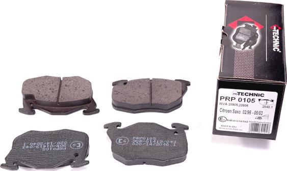 Protechnic PRP0105 - Brake Pad Set, disc brake autospares.lv