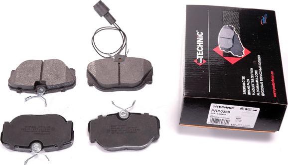 Protechnic PRP0360 - Brake Pad Set, disc brake autospares.lv