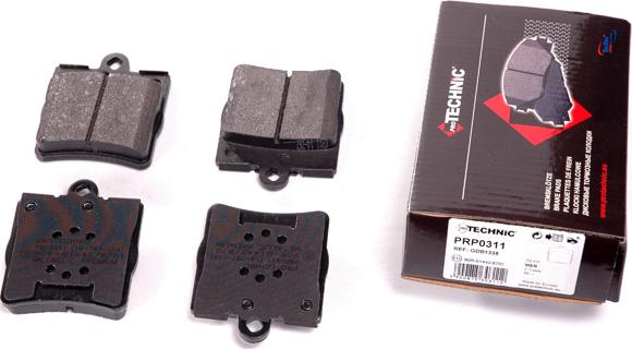 Protechnic PRP0311 - Brake Pad Set, disc brake autospares.lv