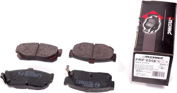 Protechnic PRP0318 - Brake Pad Set, disc brake autospares.lv