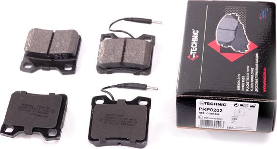 Protechnic PRP0202 - Brake Pad Set, disc brake autospares.lv