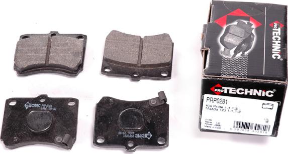 Protechnic PRP0281 - Brake Pad Set, disc brake autospares.lv