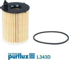 Purflux L343D - Oil Filter autospares.lv