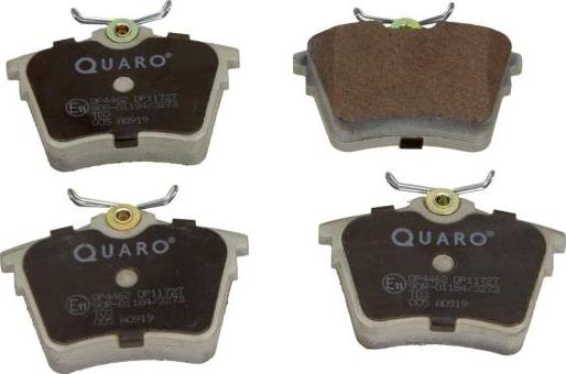 QUARO QP4462 - Brake Pad Set, disc brake autospares.lv
