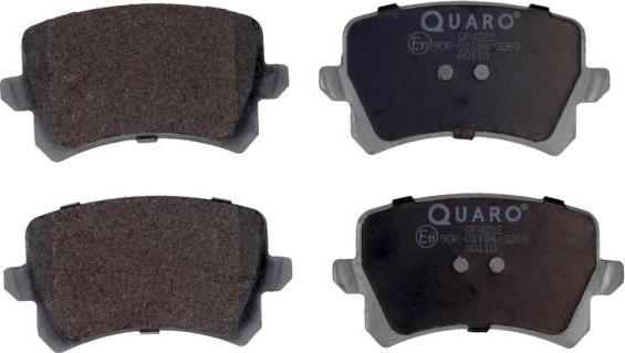QUARO QP4222 - Brake Pad Set, disc brake autospares.lv