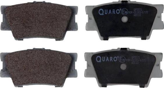 QUARO QP5571 - Brake Pad Set, disc brake autospares.lv