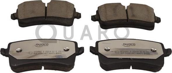 QUARO QP5296C - Brake Pad Set, disc brake autospares.lv