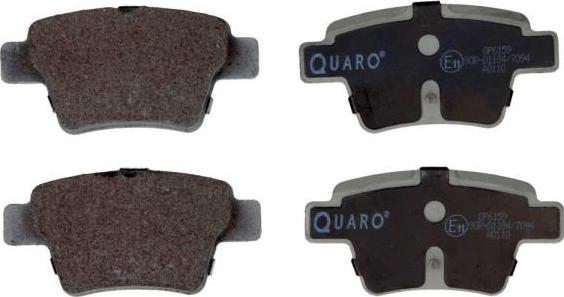 QUARO QP6159 - Brake Pad Set, disc brake autospares.lv