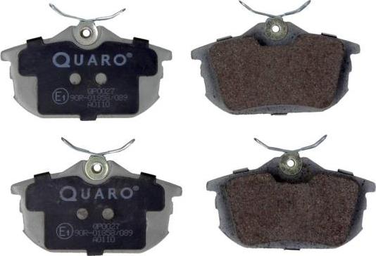 QUARO QP0027 - Brake Pad Set, disc brake autospares.lv