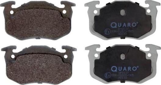 QUARO QP0137 - Brake Pad Set, disc brake autospares.lv