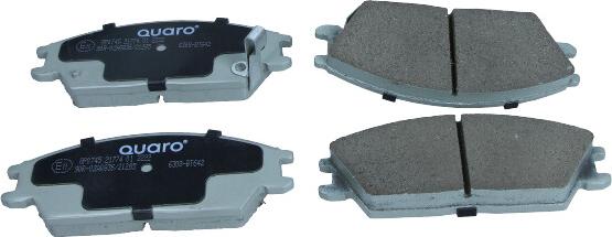 QUARO QP0745 - Brake Pad Set, disc brake autospares.lv