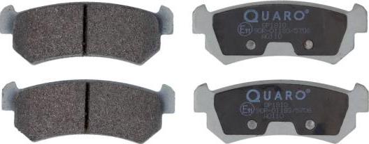 QUARO QP1810 - Brake Pad Set, disc brake autospares.lv