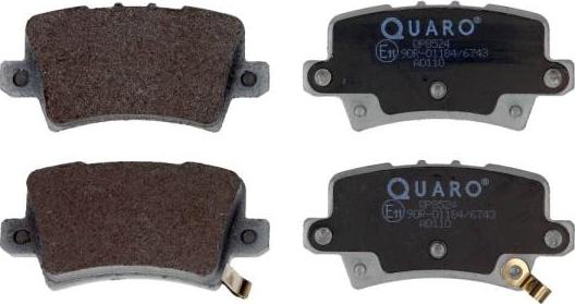 QUARO QP8524 - Brake Pad Set, disc brake autospares.lv