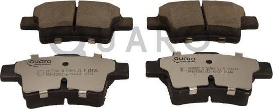 QUARO QP3088C - Brake Pad Set, disc brake autospares.lv