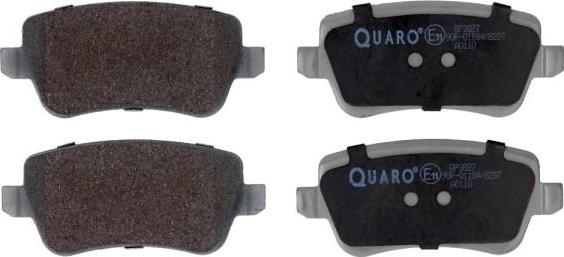 QUARO QP3827 - Brake Pad Set, disc brake autospares.lv