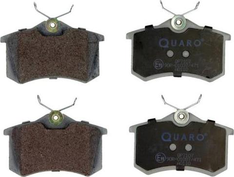 QUARO QP7107 - Brake Pad Set, disc brake autospares.lv