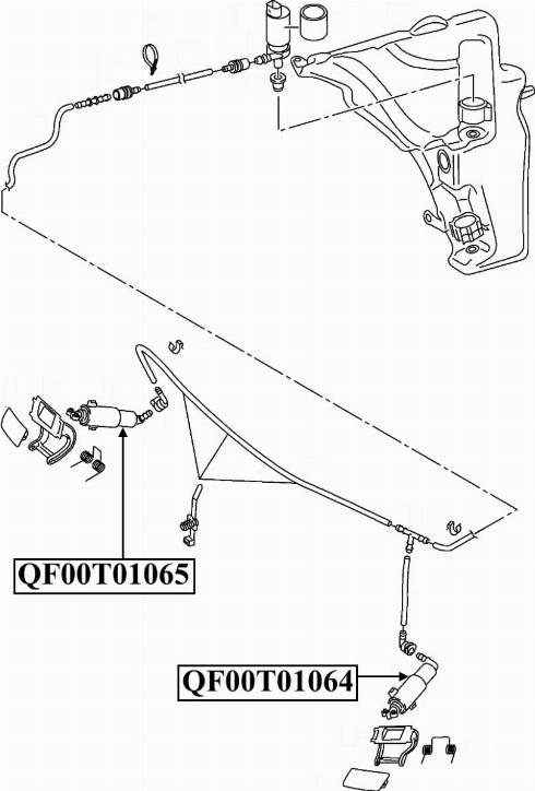 Quattro Freni QF00T01064 - Washer Fluid Jet, headlight cleaning autospares.lv