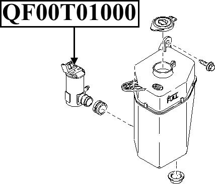 Quattro Freni QF00T01000 - Water Pump, window cleaning autospares.lv