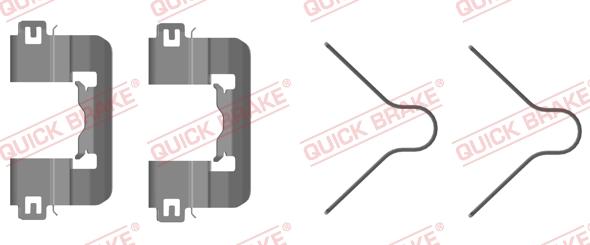 QUICK BRAKE 109-0105R-1 - Accessory Kit for disc brake Pads autospares.lv