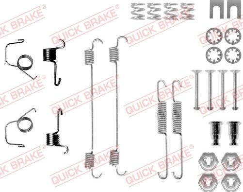 QUICK BRAKE 1050617 - Accessory Kit, brake shoes autospares.lv