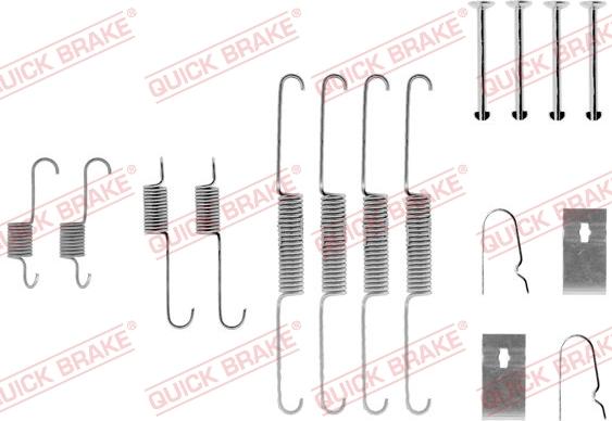 QUICK BRAKE 1050782 - Accessory Kit, brake shoes autospares.lv