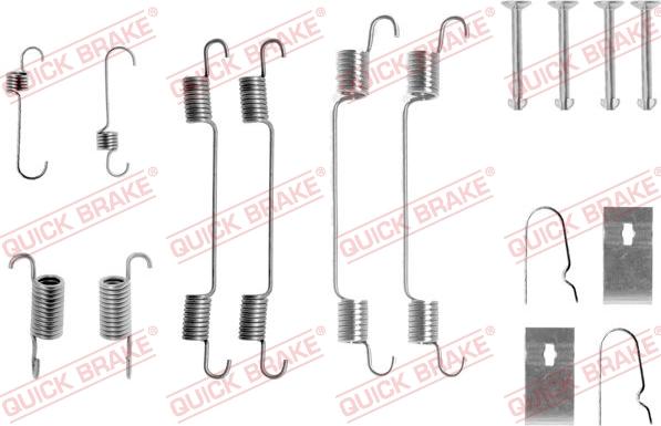 QUICK BRAKE 1050722 - Accessory Kit, brake shoes autospares.lv