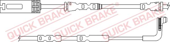 QUICK BRAKE WS 0356 A - Warning Contact, brake pad wear autospares.lv