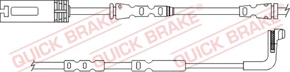 QUICK BRAKE WS 0356 B - Warning Contact, brake pad wear autospares.lv