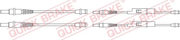 QUICK BRAKE WS 0256 A - Warning Contact, brake pad wear autospares.lv