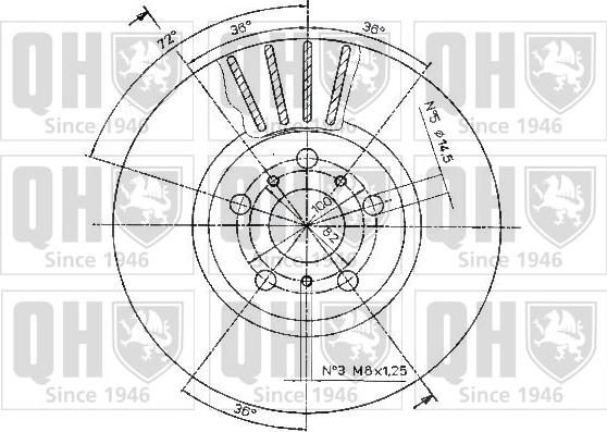 Quinton Hazell BDC4423 - Brake Disc autospares.lv