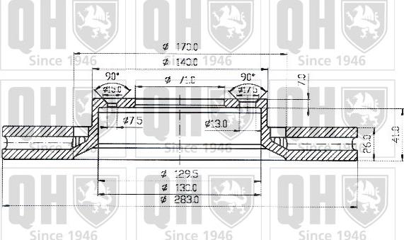 Quinton Hazell BDC4507 - Brake Disc autospares.lv