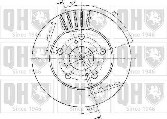 Quinton Hazell BDC4849 - Brake Disc autospares.lv