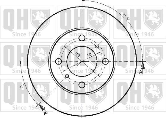 Quinton Hazell BDC4855 - Brake Disc autospares.lv