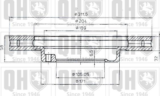 Quinton Hazell BDC4803 - Brake Disc autospares.lv