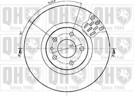 Quinton Hazell BDC4355 - Brake Disc autospares.lv