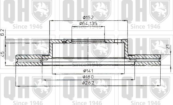 Quinton Hazell BDC4313 - Brake Disc autospares.lv