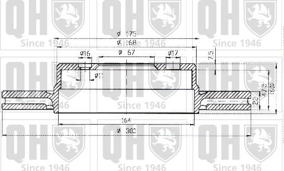 Quinton Hazell BDC4380 - Brake Disc autospares.lv