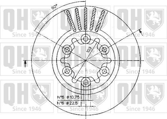 Quinton Hazell BDC4247 - Brake Disc autospares.lv