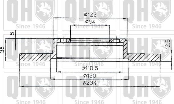 Quinton Hazell BDC4222 - Brake Disc autospares.lv