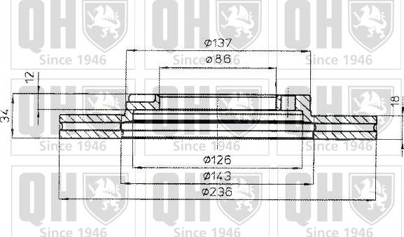 Quinton Hazell BDC4793 - Brake Disc autospares.lv